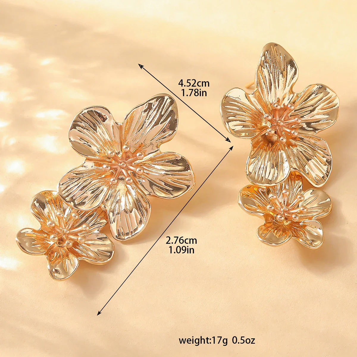 Brincos Femininos Margarida em Camadas